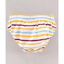 Babyhug 100% Cotton Brief Dino Print Pack of 3 - Yellow White
