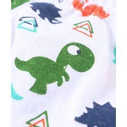 Babyhug 100% Cotton Brief Dino Print Pack of 3 - Orange