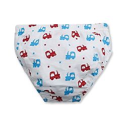 Babyhug 100% Cotton Briefs Pack of 3 - White Blue, Red