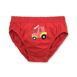 Babyhug 100% Cotton Briefs Pack of 3 - White Blue, Red