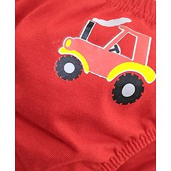 Babyhug 100% Cotton Briefs Pack of 3 - White Blue, Red