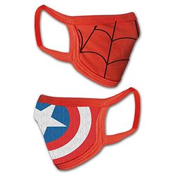 Babyhug 2 to 4 Years Washable & Reusable Knit Face Mask Spiderman - Pack of 2