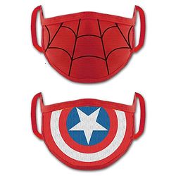 Babyhug 2 to 4 Years Washable & Reusable Knit Face Mask Spiderman - Pack of 2