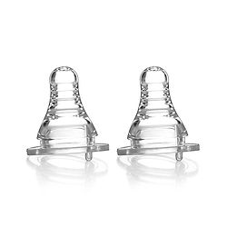 Babyhug Standard Neck Silicone Nipple Medium Flow - Pack of 2
