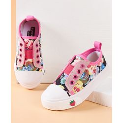 Cute Walk by Babyhug Casual Shoes Floral Print - Dark Pink