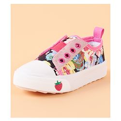 Cute Walk by Babyhug Casual Shoes Floral Print - Dark Pink