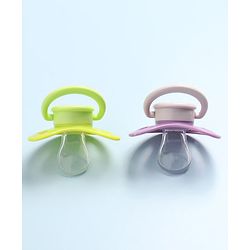 Babyhug Pacifier with PP Case Pack of 2 - Purple Green