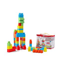 Babyhug Premium 40 Pcs Mega Size First Builders Toddler Blocks| Building and Construction Interlocking Jumbo Blocks with Big Building Storage Bag| Educational and Learning Toy for Pre-School Children| BIS Certified| Non-Toxic