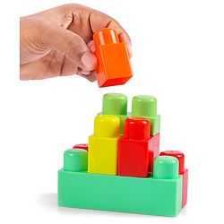 Babyhug Premium 40 Pcs Mega Size First Builders Toddler Blocks| Building and Construction Interlocking Jumbo Blocks with Big Building Storage Bag| Educational and Learning Toy for Pre-School Children| BIS Certified| Non-Toxic