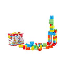 Babyhug Premium 40 Pcs Mega Size First Builders Toddler Blocks| Building and Construction Interlocking Jumbo Blocks with Big Building Storage Bag| Educational and Learning Toy for Pre-School Children| BIS Certified| Non-Toxic