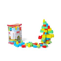 Babyhug Premium 40 Pcs Mega Size First Builders Toddler Blocks| Building and Construction Interlocking Jumbo Blocks with Big Building Storage Bag| Educational and Learning Toy for Pre-School Children| BIS Certified| Non-Toxic