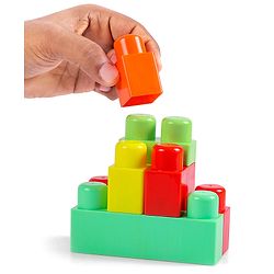 Babyhug Premium 40 Pcs Mega Size First Builders Toddler Blocks| Building and Construction Interlocking Jumbo Blocks with Big Building Storage Bag| Educational and Learning Toy for Pre-School Children| BIS Certified| Non-Toxic