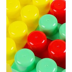 Babyhug Premium 40 Pcs Mega Size First Builders Toddler Blocks| Building and Construction Interlocking Jumbo Blocks with Big Building Storage Bag| Educational and Learning Toy for Pre-School Children| BIS Certified| Non-Toxic