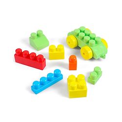 Babyhug Premium 40 Pcs Mega Size First Builders Toddler Blocks| Building and Construction Interlocking Jumbo Blocks with Big Building Storage Bag| Educational and Learning Toy for Pre-School Children| BIS Certified| Non-Toxic