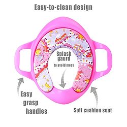 Babyhug Cushioned Potty Training Seat With Handle - Pink