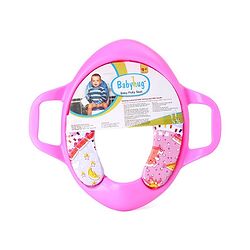 Babyhug Cushioned Potty Training Seat With Handle - Pink
