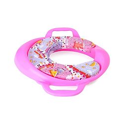 Babyhug Cushioned Potty Training Seat With Handle - Pink