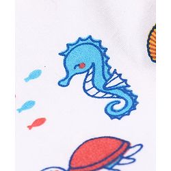 Babyhug Anti Viral Carbon Filter Face Mask Sea Print Pack Of 2 - Blue White
