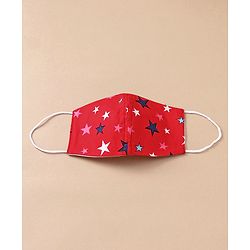 Babyhug Anti Viral Carbon Filter Printed Face Mask Pack Of 3 - Blue Red