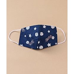 Babyhug Anti Viral Carbon Filter Printed Face Mask Pack Of 3 - Blue Red