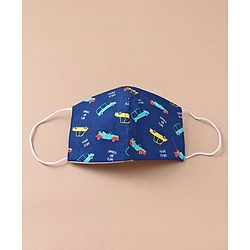 Babyhug Anti Viral Carbon Filter Printed Face Mask Pack Of 3 Blue Orange (Print May Vary)