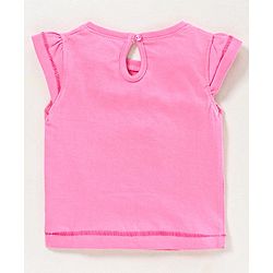 Babyhug Half Sleeves Top Printed - Pink