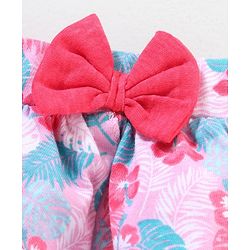 Babyhug Mid Thigh Skirt Floral Print - Pink
