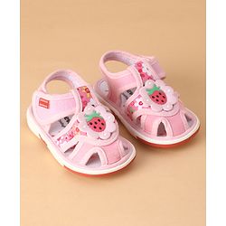 Cute Walk by Babyhug Closed Toe Sandals - Light Pink
