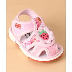 Cute Walk by Babyhug Closed Toe Sandals - Light Pink