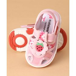Cute Walk by Babyhug Closed Toe Sandals - Light Pink