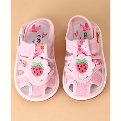 Cute Walk by Babyhug Closed Toe Sandals - Light Pink