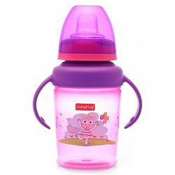 Babyhug 3 in 1 Anti Colic Nipple Spout and Straw Sipper Pink - 270 ml