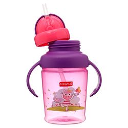 Babyhug 3 in 1 Anti Colic Nipple Spout and Straw Sipper Pink - 270 ml