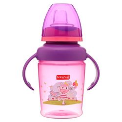 Babyhug 3 in 1 Anti Colic Nipple Spout and Straw Sipper Pink - 270 ml