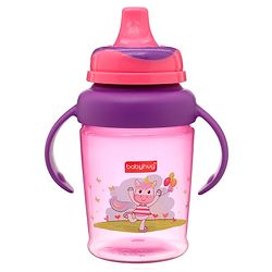 Babyhug 3 in 1 Anti Colic Nipple Spout and Straw Sipper Pink - 270 ml
