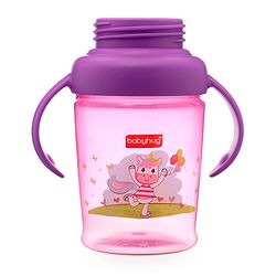 Babyhug 3 in 1 Anti Colic Nipple Spout and Straw Sipper Pink - 270 ml