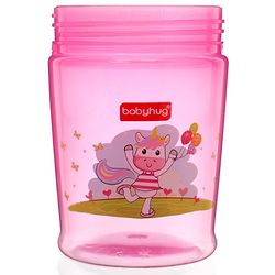 Babyhug 3 in 1 Anti Colic Nipple Spout and Straw Sipper Pink - 270 ml