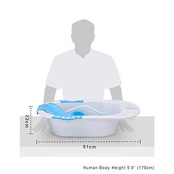 Babyhug Dolphin Bath Tub With Sling - Blue
