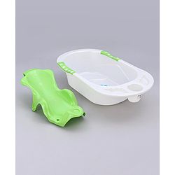 Babyhug Dolphin Bath Tub With Sling - Green