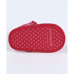 Cute Walk by Babyhug Booties - Red