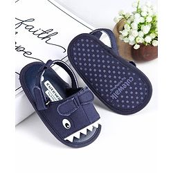 Cute Walk by Babyhug Booties Monster Design - Blue