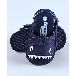 Cute Walk by Babyhug Booties Monster Design - Blue