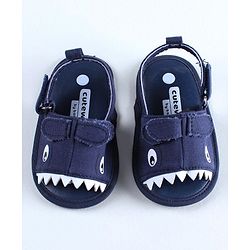 Cute Walk by Babyhug Booties Monster Design - Blue