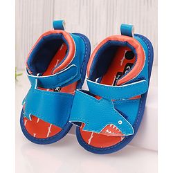 Cute Walk by Babyhug Sandals Style Booties Whale Patch  - Blue
