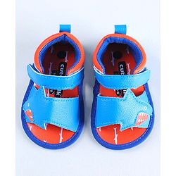 Cute Walk by Babyhug Sandals Style Booties Whale Patch  - Blue