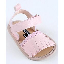 Cute Walk by Babyhug Sandal Style Booties - Rose Gold