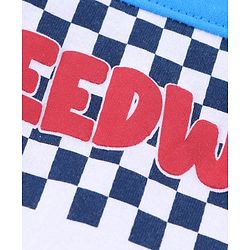 Babyhug Raglan Half Sleeves Biowashed Tee Speedway Print - Blue White