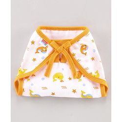 Babyhug Muslin Cloth Nappy Set of 12 Extra Small - Multicolor Whale Print