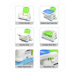 Babyhug 2 in 1 Feeding Chair & Booster Seat - Blue