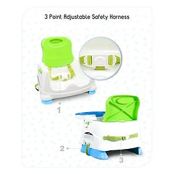 Babyhug 2 in 1 Feeding Chair & Booster Seat - Blue